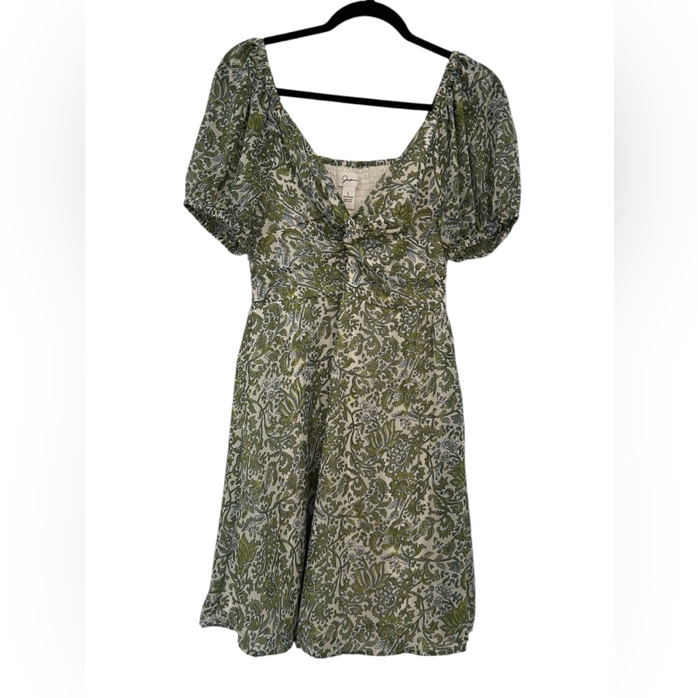 🤩SALE Japna Green Puff Sleeve Sundress